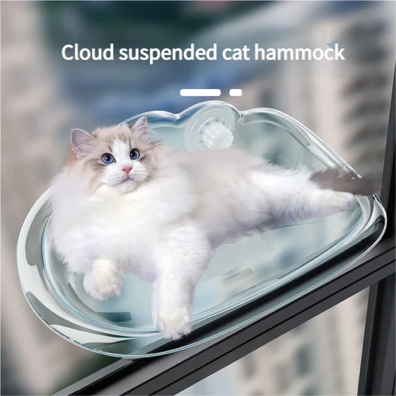 Window-Mounted Cat Hammock: Detachable Suction Cup Cat Perch