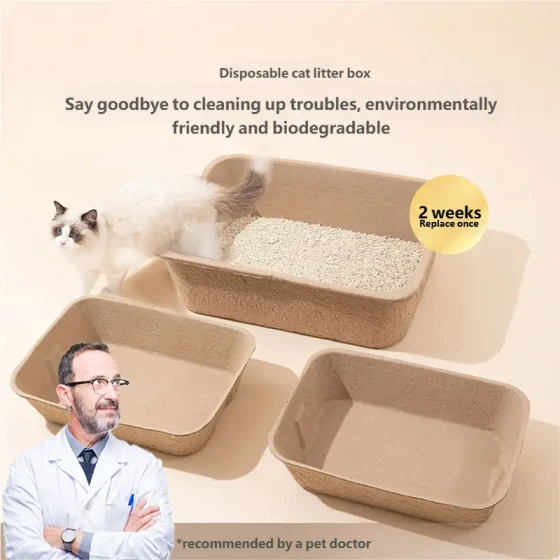 Disposable Cat Litter Box: Open, Anti-Scatter & No-Wash Travel Pan