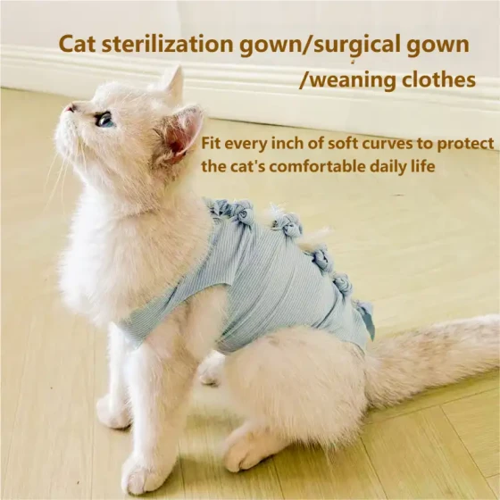 Cat Recovery Suit: Post-Surgery, Anti-Lick & Anti-Weaning Vest