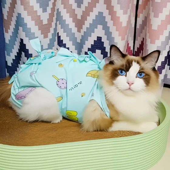 Breathable Cat Recovery Suit: Post-Surgery, Anti-Lick & Anti-Weaning Vest