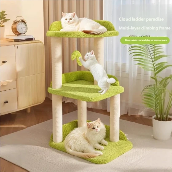 Space-Saving Cat Tree: All-in-One Condo, Bed & Viewing Perch for Small Apartments