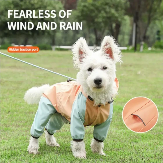 Full-Body Rain Suit for Small Dogs