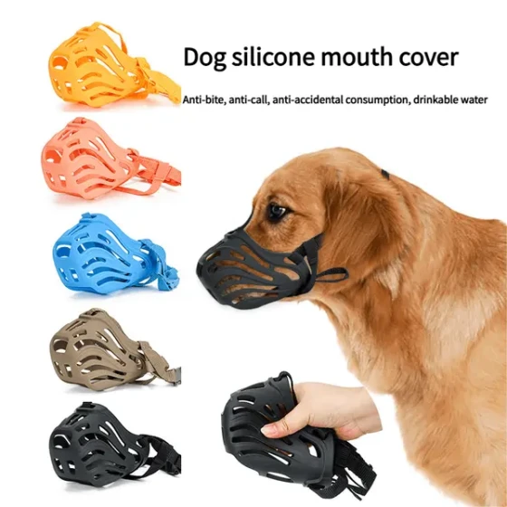 PE Plastic Dog Muzzle, Anti-Biting, Anti-Eating, Anti-Barking Protective Pet Dog Muzzle, New Design