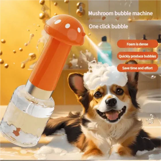 Pet Foaming Machine Dog Bath Automatic Bubble Maker Cat Shampoo Foamer Rechargeable Bubble Machine