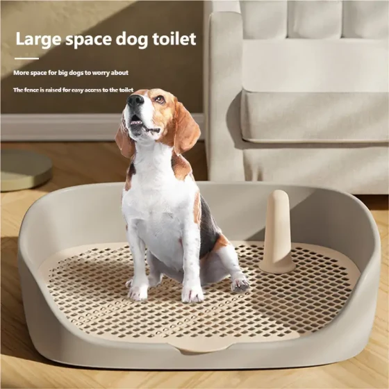 Dog Potty Training Tray: Splash-Proof & Easy-Clean Toilet for Small to Medium Dogs