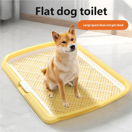 All-in-One Flat Dog Toilet: Pad Holder & Training Tray