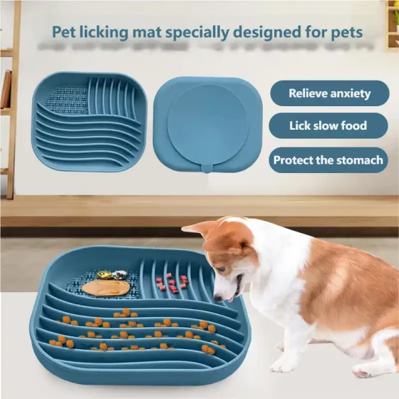 Silicone Slow Feeder Dog Bowl: Anti-Gulp Feeding Mat