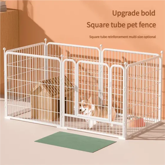 Dog Fence, Indoor Pet Gate, Puppy Playpen, Safety Barrier for Small and Medium Dogs, Multifunctional Pet Enclosure