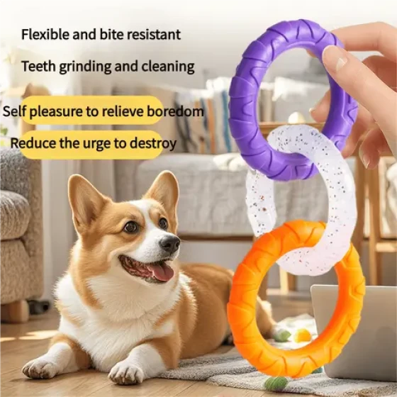Dog Toy Interactive Training Tug Ring – Durable Chew Toy for Small, Medium & Large Dogs, IQ Training, Teething, Biting & Stress Relief
