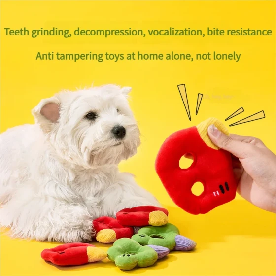 Cute Squeaky Dog Toy: Letter-Shaped Chew Toy for Small Dogs