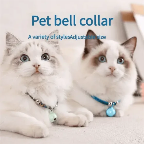 Pet Collar with Bell Necklace for Teddy, Bichon, Small Dogs, and Cats – Pet Accessories