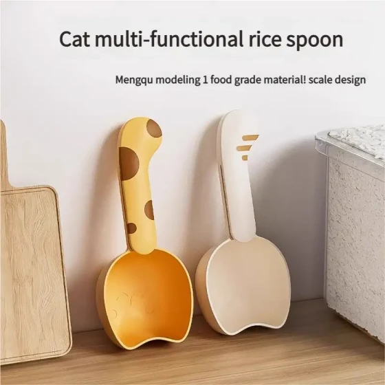 Pet Food Scoop with Long Handle for Portion Control