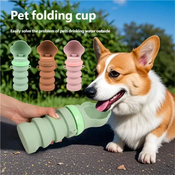 Foldable Pet Water Bottle: Portable & Collapsible Dispenser