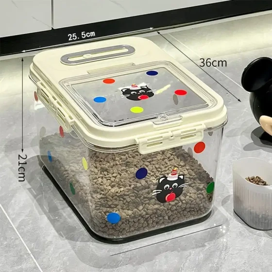 Airtight Pet Food Storage Container: Moisture-Proof & Sealed Kibble Bin
