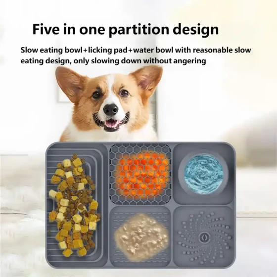 Silicone Pet Lick Mat: Suction Cup Calming Feeder