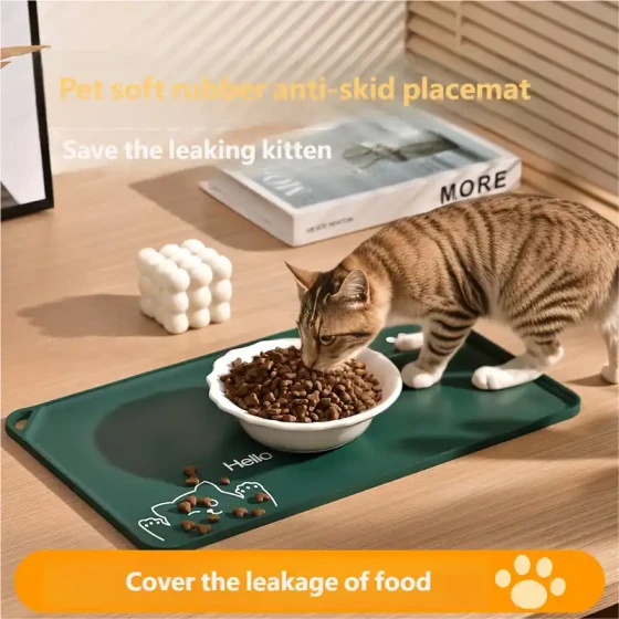 Minimalist Pet Placemat: Waterproof & Oil-Proof Feeding Mat