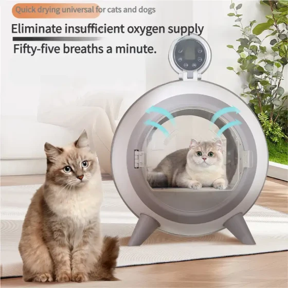 Custom Pet Salon Dryer: Smart Portable Pet Grooming Box with Negative Ions