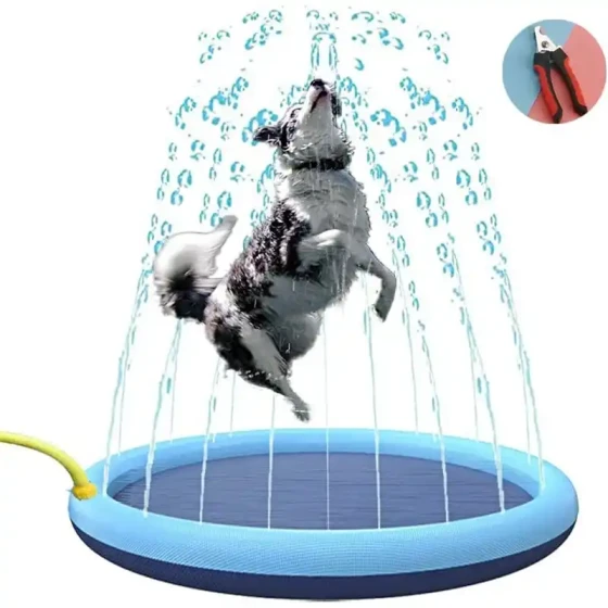 Anti-Slip Pet Sprinkler Pad & Wading Pool