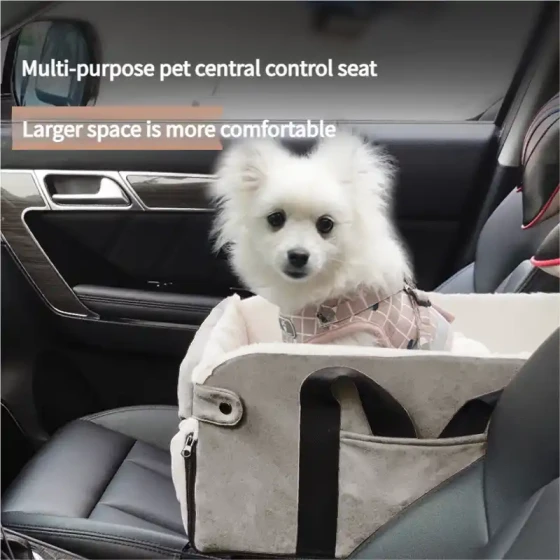 Pet Center Console Car Seat: Booster Bed for Cats & Dogs