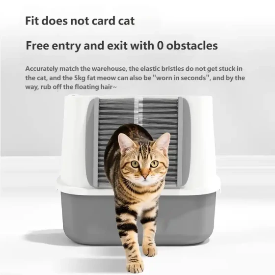 Hangable Pet Deshedding Tool: Fur Remover for Litter Box Area