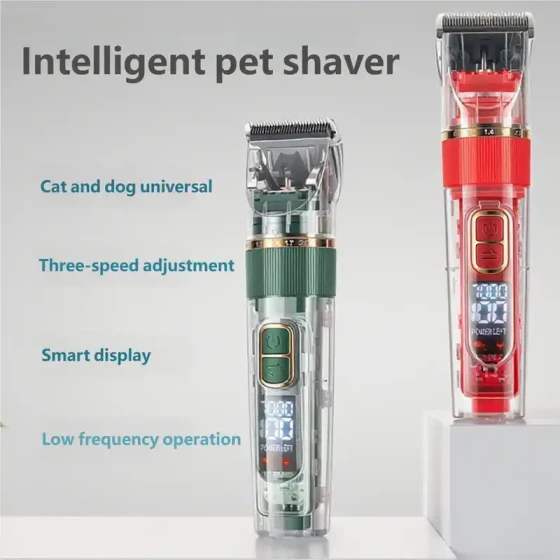 High-Power Pet Clipper: Electric Grooming Trimmer with Digital Display