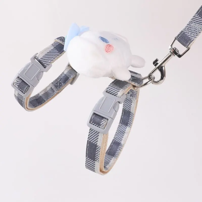 Cat-walking-harness-black-Plaid-with-Leash-827-1118-1