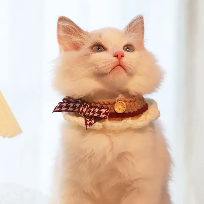 Knitted-pet-collars-brown-1