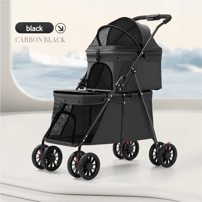Double-decker-pet-stroller-black-901-1108-2
