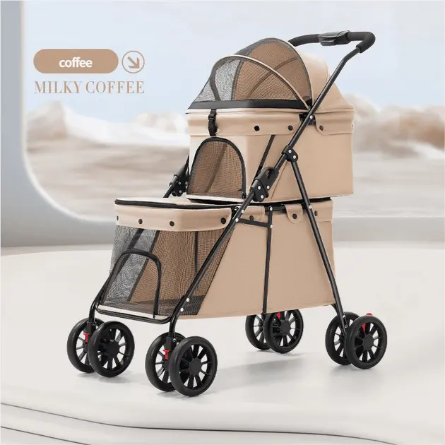 Double-decker-pet-stroller-coffee-901-1108-2