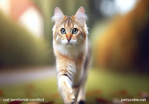 Old Cat Rides on New Cat Biting Neck