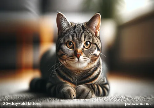 Can 30-day-old kittens eat cat food