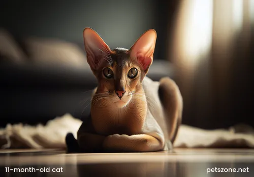 The normal weight of an 11-month-old cat