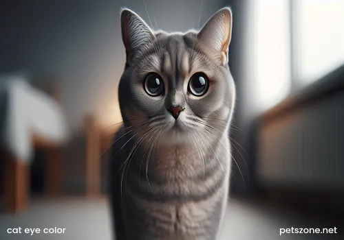 Pet cats with different eye colors posing together
