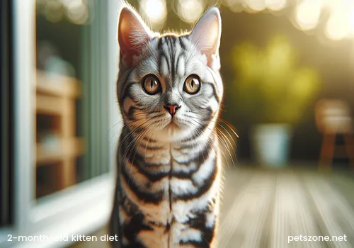 What does a 2-month-old kitten eat