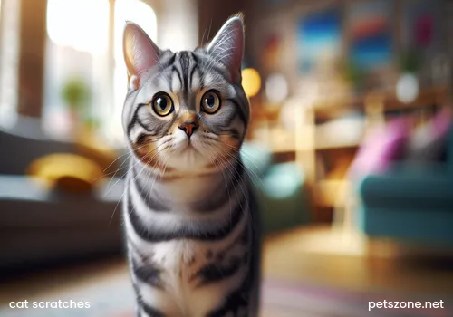 Scratched by one's own cat