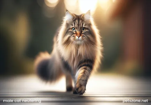 Can an eight-month-old male cat be neutered