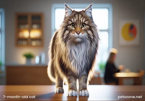 7-month-old cat in heat