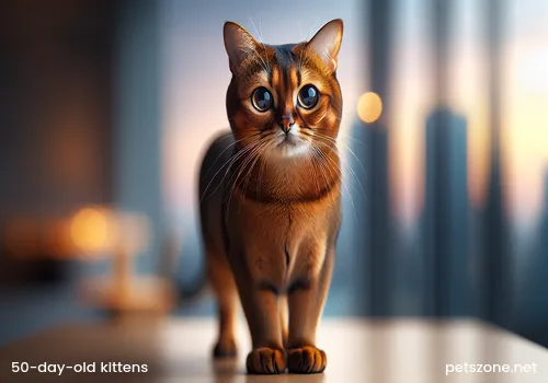 Can 50-day-old kittens eat cat food