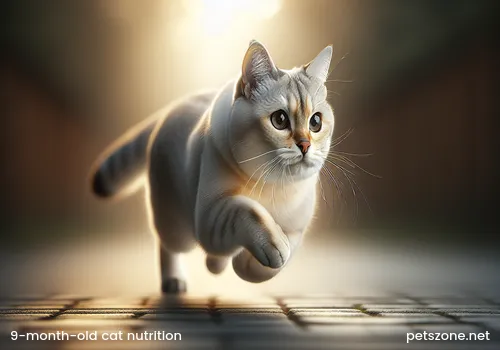 Can a 9-month-old cat eat adult cat food