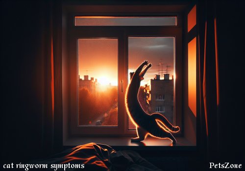 What symptoms does cat ringworm transmit to humans