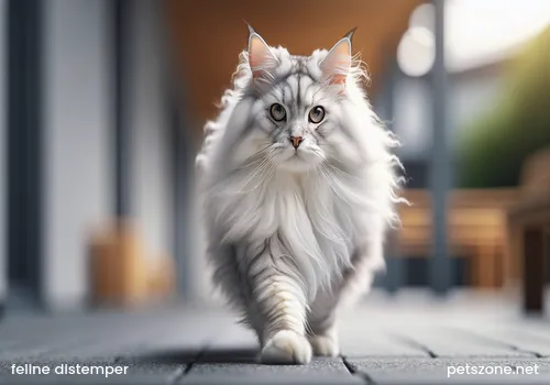 Pet cat and its kitten