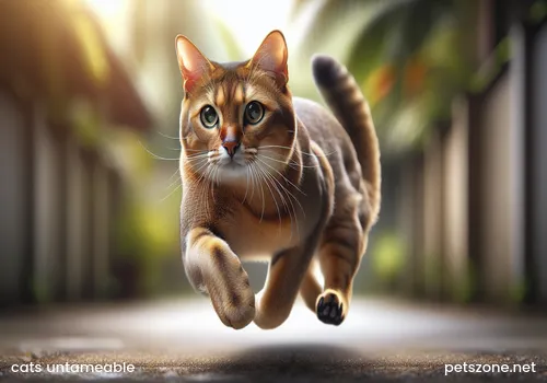 Runaway tabby cat, pet cat