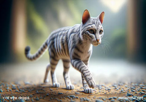 Cat receiving eye drops