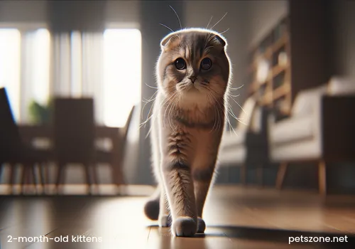 What can 2-month-old nursing kittens eat