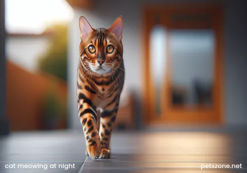 new cat meowing at night