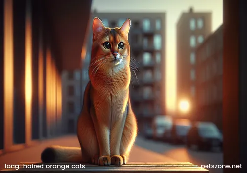 long-haired orange cat