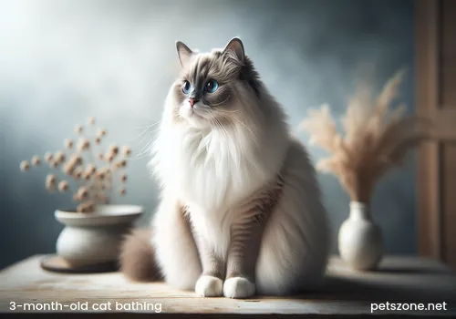 Can a 3-month-old cat take a bath