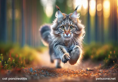 Frightened cat