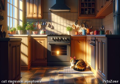 What symptoms does cat ringworm transmit to humans