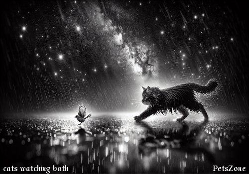 Why do cats like to watch people bathe